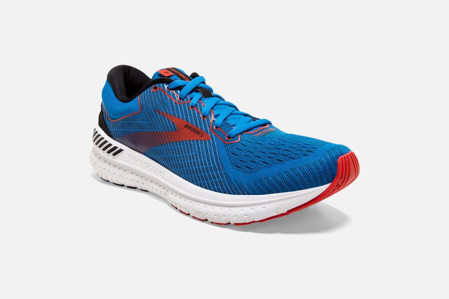 Brooks Transcend 7 Road Running Shoes Mens - Blue/Red - NPHJC-6724